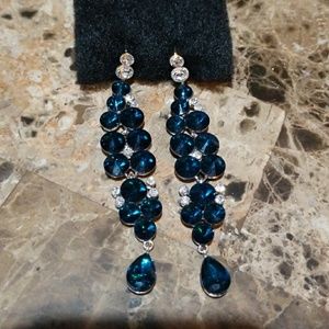Rhinestones long earrings